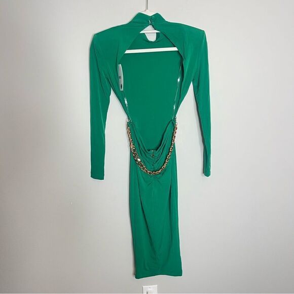 Nookie ALBA MIDI DRESS  - EMERALD GREEN NEW - Picture 4 of 8